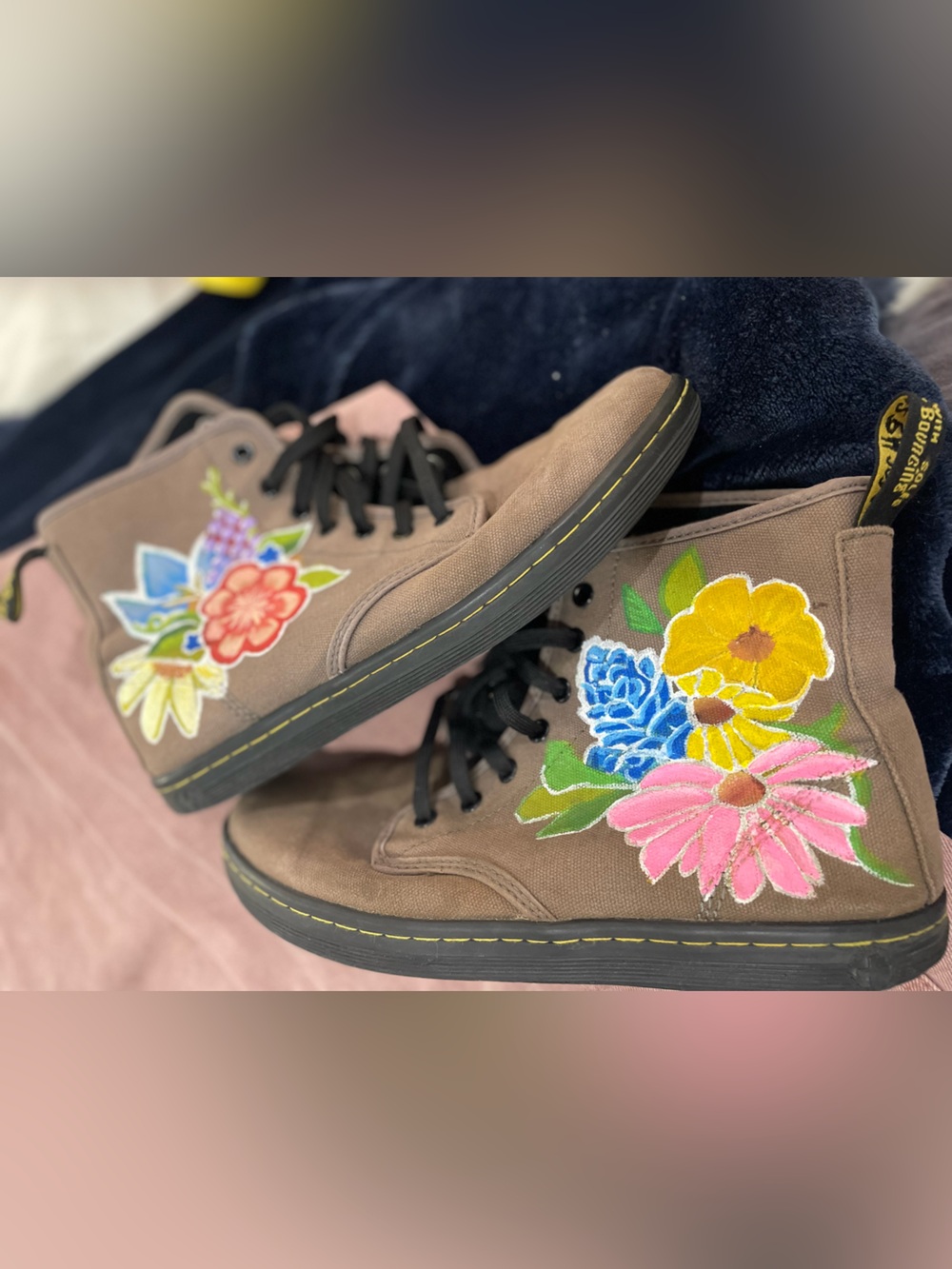 Dr. Martens Shoreditch Canvas Boot • Rare Discontinued • Custom Hand-Painted